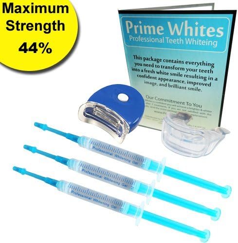 Teeth Whitening Kit 44% Carbamide Peroxide - Professional Tooth Whitener + Teeth Tray & Light