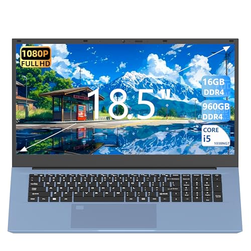 18.5�C���` Core i5-1038NG7�m�[�g�p�\�R��4�R�A�W�X���b�h (3.8GHz�܂�) FHD 1080P 16GB RAM 960GB SSD Win11 Pro��Office2024/Type-c(�t���@�\) /BT 5.0/6000MaH