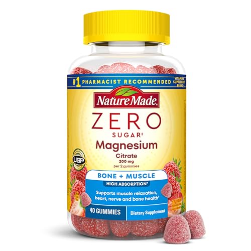 Nature Made Zero Sugar Magnesium Citrate Gummies 200mg per Serving 40 Ct