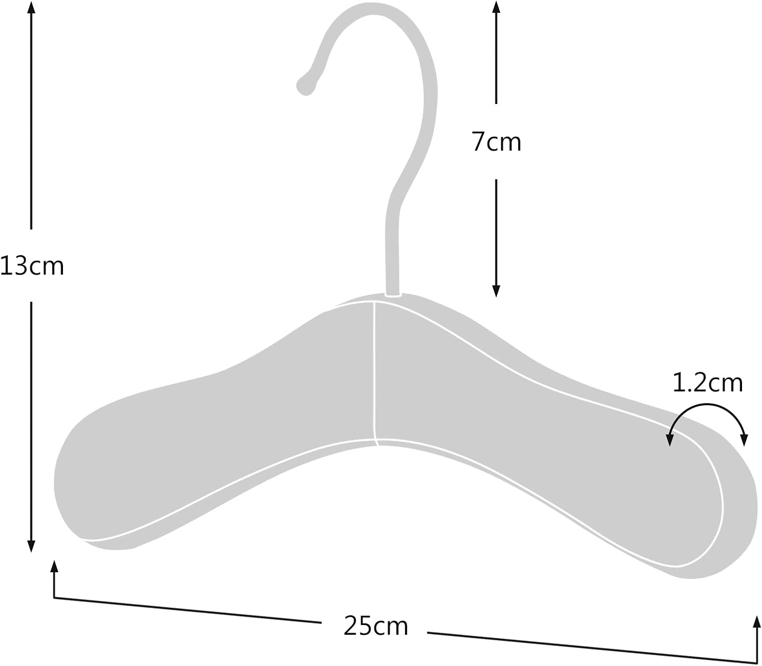 HANGERWORLD Pack of 12 Natural Wooden Kids and Baby Hangers for Nursery, Size 9.8inch with Swivel Hook
