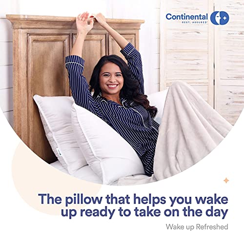 Continental Bedding Soft White Goose Down Pillow 1-Pack Standard Size 20 X 26 In, 20 Oz. 550 Fill Power, – Rds-Certified Goose Down, Fine Cotton Pillow Shell - Usa-Made Soft Pillows For Sleeping #TOP6