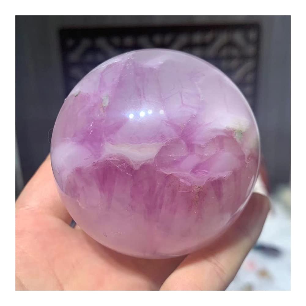 Sfera di Cristallo di Fluorite Rossa Anguria, Pietra Naturale, Ornamenti con Sfera Reiki Gemma