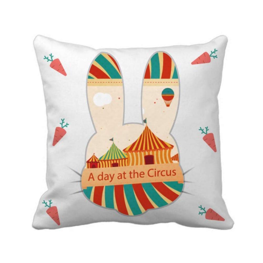 Coussin haut de gamme Un Jour au Cirque motif lapin et couverture Premium