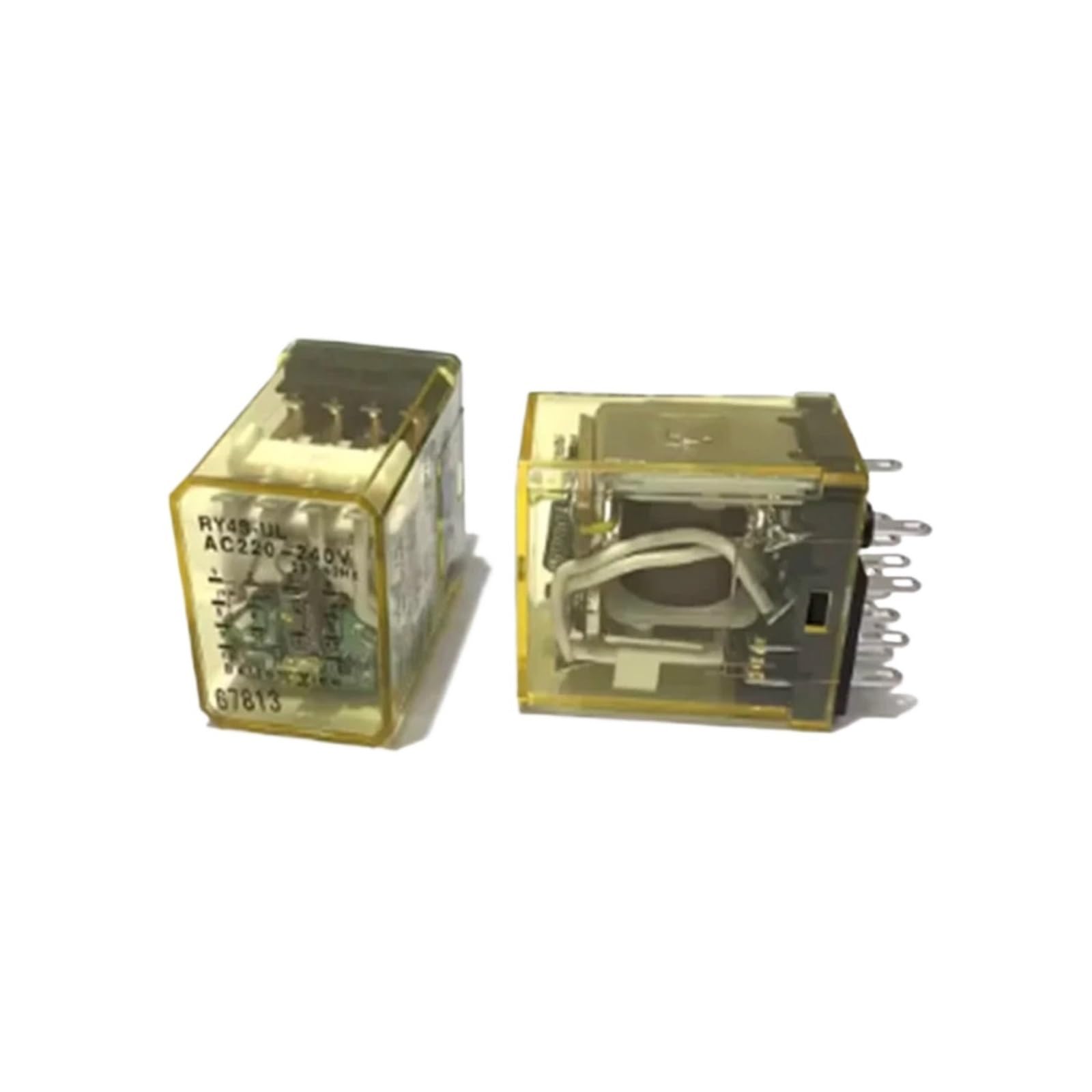 PFVITRJSDSQ 2PCS RY4S-UL DC24V AC220V-240V Intermediate Relay 5A 240VAC 14 Pins(RY4S-UL AC220V-240V)