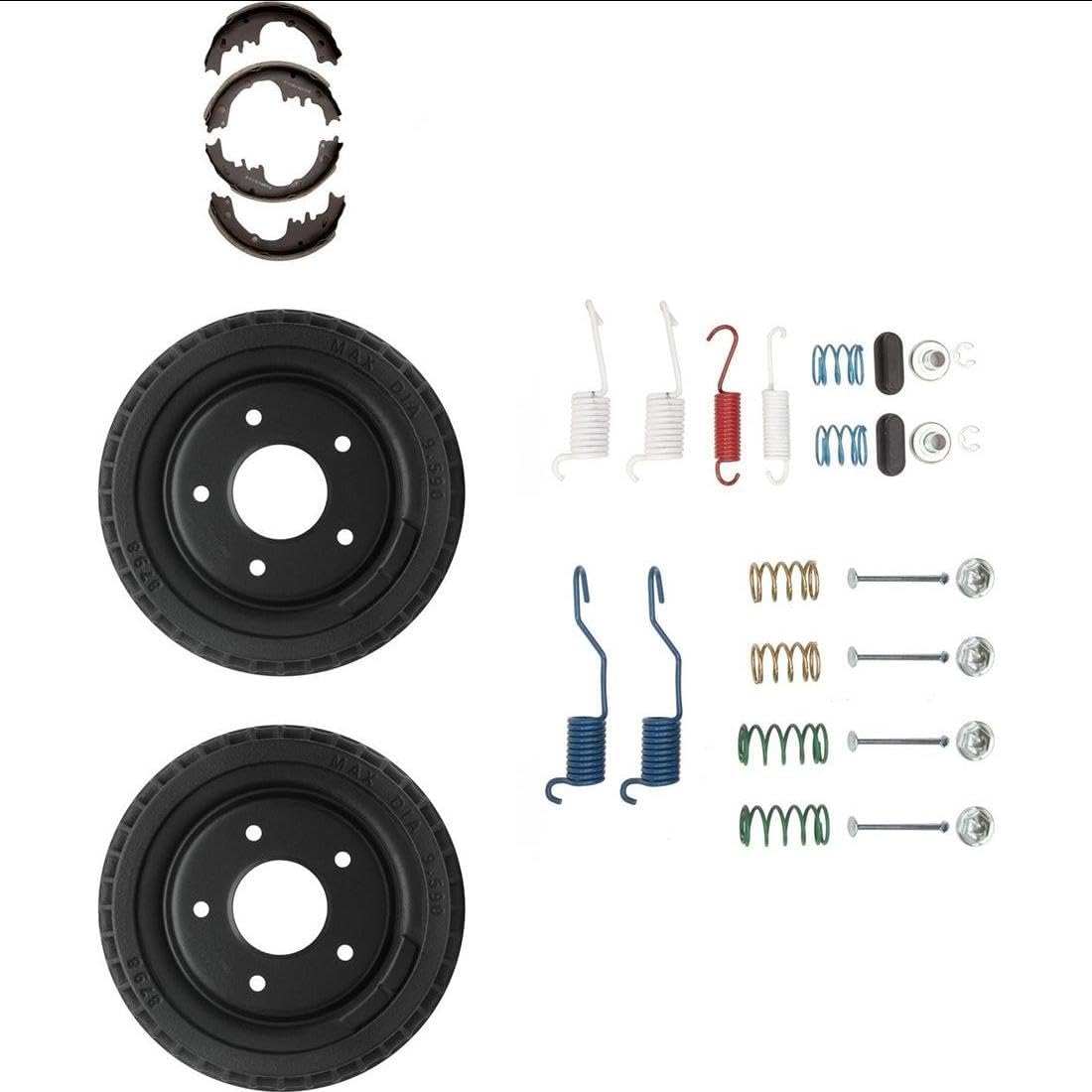 Drum Brake Hardware Kit Drum Brake Shoe for Chevrolet El Camino 1964 1965 5.3L 327cid V8 9-1/2 Inch Brakes;Rear