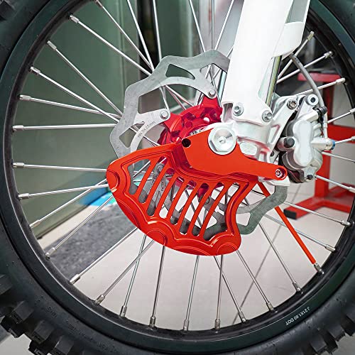 Nicecnc Red Front Brake Disc Rotor Guard & Oil Drain Tool Compatible With Gasgas Ex Ec Mc,See Fitment #TOP2