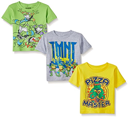 Teenage Mutant Ninja Turtles Little Boys' Toddler Value Pack T-Shirts, Assorted Colors, 3T