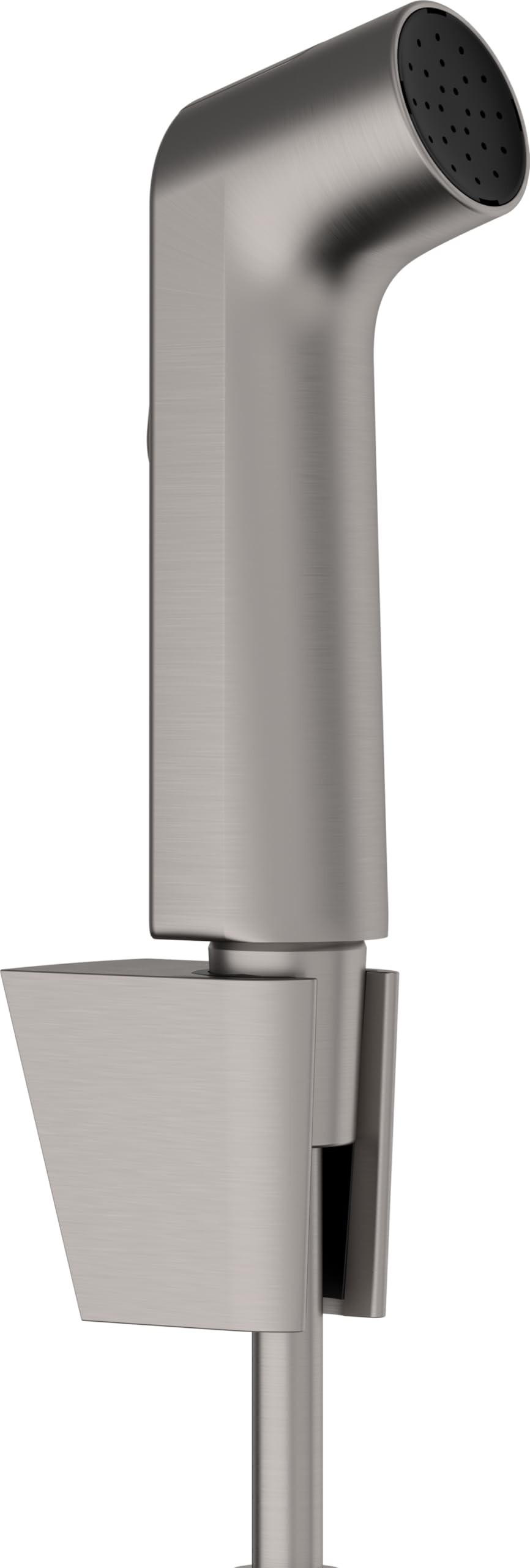 hansgrohe Doccetta bidette S con 1 tipo di getto a risparmio idrico (EcoSmart), incl. supporto doccia e flessibile doccia, senza valvola d'arresto, per acqua calda, cromo nero spazzolato, 29238340