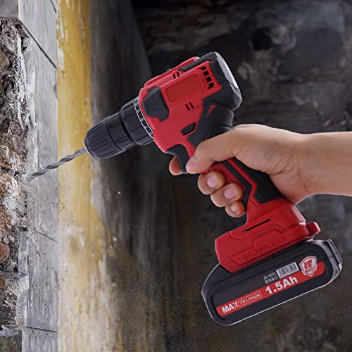 Bazargame Akkuschrauber 21V Bürstenloser Hammerbohrer 1580W Akku Schlagschrauber Brushless 25 Gänge Akku Bohrmaschine Set Mit Tragbarer Koffer – Bild 3