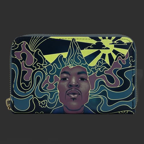 Image of Loungefly Jimi Hendrix Psychedelic Landscape Zip Around Wallet