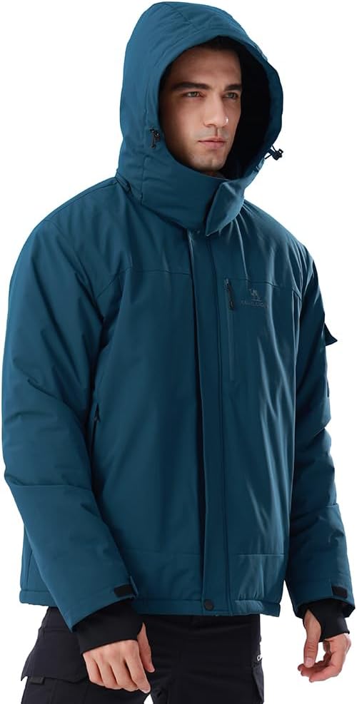 CAMEL CROWN Mens Winter Coat Waterproof Ski Jacket with Fleece Lining Warm Windproof for Snow Rain Outdoor Hiking Mountain - Image 6