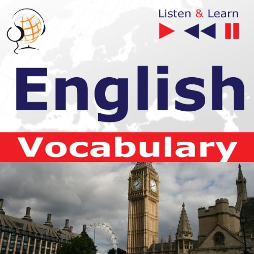 Diseño de la portada del título English Vocabulary. Listen & Learn to Speak