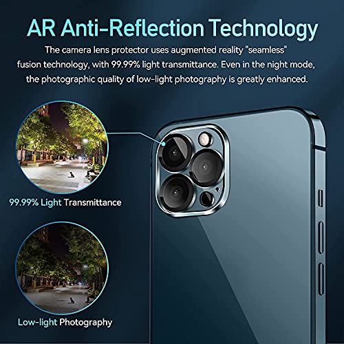Image of Mizi Camera Lens Protector Compatible with iPhone 13 Pro Max 6.7 inch / 13 Pro 6.1 inch Screen Protector Tempered Glass,[Case Friendly][Scratch-Resistant][Easy Installation] - Black Circle