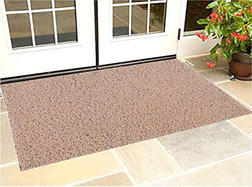 Fun Homes Rexene Standard Rubber Anti Slip Door Mat (24″ X36”, Cream, Fun0426)