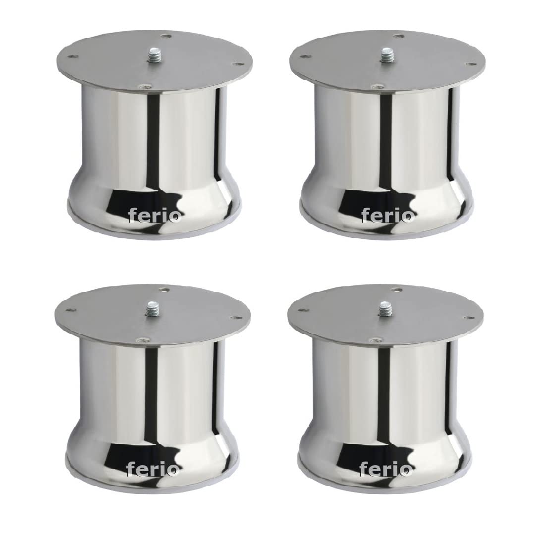 FERIO Stainless Steel Sofa Leg 65 MM Round 3 Inch Legs for Sofa Furniture Leg for Home - Silver Glossy (Pack of - 4 Pic) (Design - 2, 3 Inch) (B09ZRRC7MC) Amazon Price History, Amazon Price Tracker