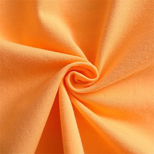 Camiseta de manga comprida macia com estampa de frutas 3D e estampa solta para meninas (laranja, 12