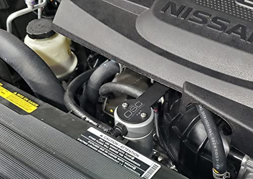 J&L Oil Separator Co. 3.0 Oil Separator Compatible with 2016-2024 Titan 5.6L Passenger Side (Silver)