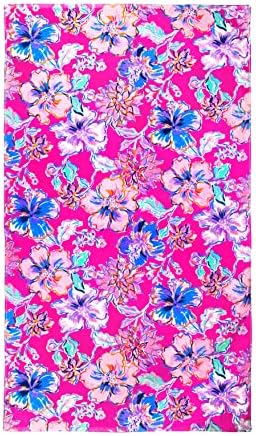Lilly Pulitzer Oversized Pool/Beach Towel, 40 x 70, Large Terry Cloth Towel for Adults, Pink Tropical Floral Print, Last Bud Not Least