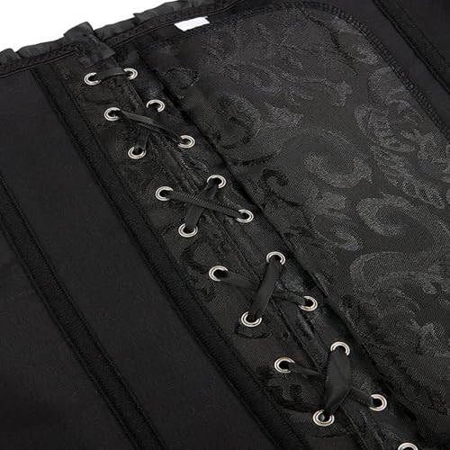 KUOSE Damen Vollbrust Corsage Bauchweg Korsage Top Übergrößen Schwarz