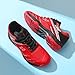 Unisex Wear-Resistant Anti-Slip Badminton Training Shoes - Fashion Lightweight Commute Running Fitness Sneakers (Black red,5.5)