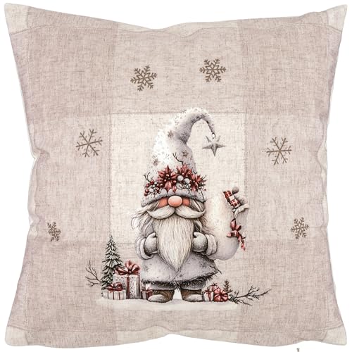 Espamira Kissenbezug Weihnachten 40x40 Wichtel Kissenhülle Dekokissen...