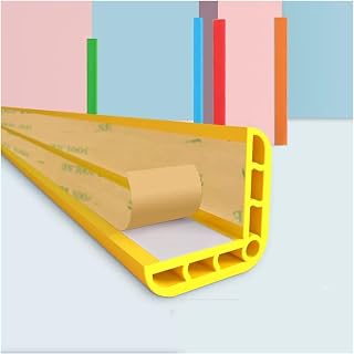 XPLKQXE Wall Bumpers Guards, Wall Protector Pole Strips, Peel and Stick PVC Plastic Proofing Padding (Color : Yellow, Size : 47.2 in/1.2m)