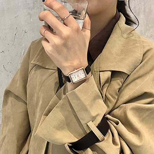 Montre de tempérament pour fille avec boîtier rétro géométrique soigné - 4