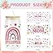 Wxiben UV DTF Cup Wrap - 10 Sheets Super Mom UV DTF Cup Wraps for 16 OZ Pink Mama UVDTF Wraps Flower Best Mom Ever Waterproof UVDTF Stickers for Glass Mother's Day Gifts
