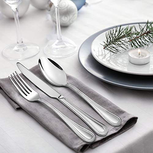 image for 40-Piece Silverware Set with Drawer Organizer, HaWare Stainless Steel 