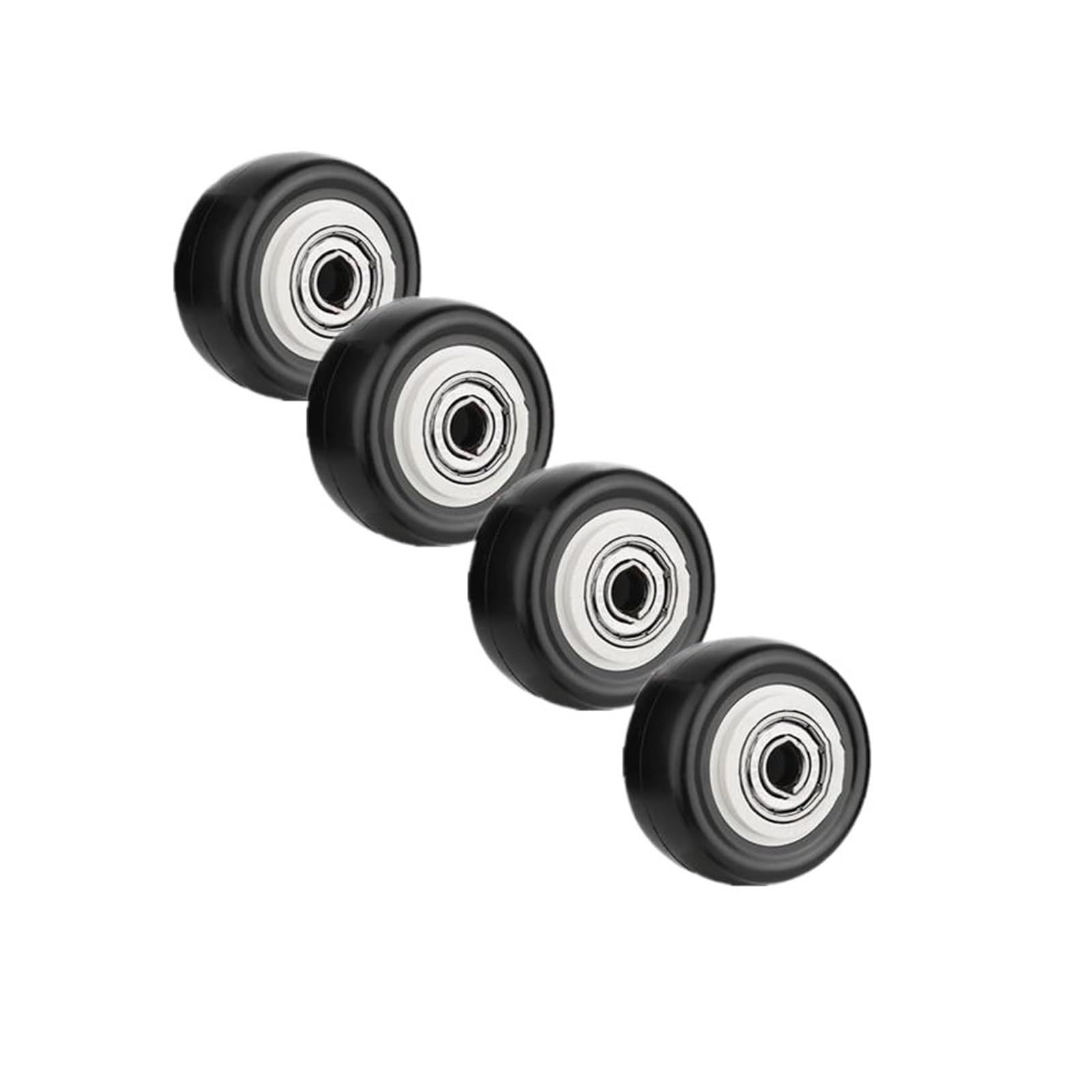 MXXDMOPD 4 Pieces/lot 2-inch Black Single Caster PVC Wheel wear-Resistant Silent Universal Accessory Pulley SJB920-420A