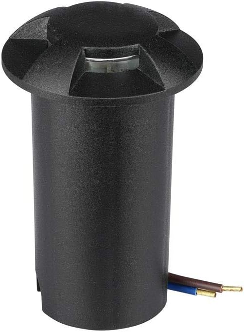 V-TAC Floor lamp aluminum round black 1 Watt 3000 K IP67 12 V - 4 lamps