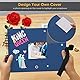 Fotoalbum zum Selbstgestalten, Scrapbook 80 Schwarze Seiten Fotobuch zum Einkleben, DIY Geschenk Scrapbooking Set für Baby Familie Jahrestag Geburtstags Valentinstag Hochzeit mit Protektkegeln Blau