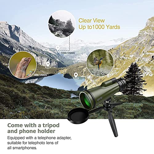 Télescope monoculaire étanche anti-flou avec trépied de support - 3