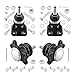 WEDOAUTO 4Pc Suspension Kit Front Upper Lower Ball Joints Left & Right Set Assembly Fit For Chevrolet LUV 1981-1982, For Isuzu Pickup 1981 1982 1983 1984 1985 1986 1987 2WD Replace# K9042 K9551