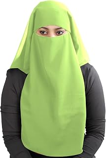 3 Layers Saudi Niqab In Breathable Georgette, Wholesale Price, 1pc Face Veil NQ-003