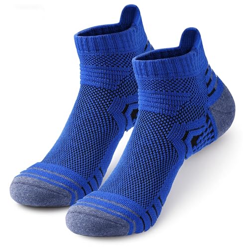 RANDY SUN Calcetines Deportivos Unisex, 2 Pares, Transpirables Anti-Ampollas, Acolchados, Soporte Arco Plantar para Running, Gimnasio, Ciclismo, Senderismo y Trabajo, Talla S