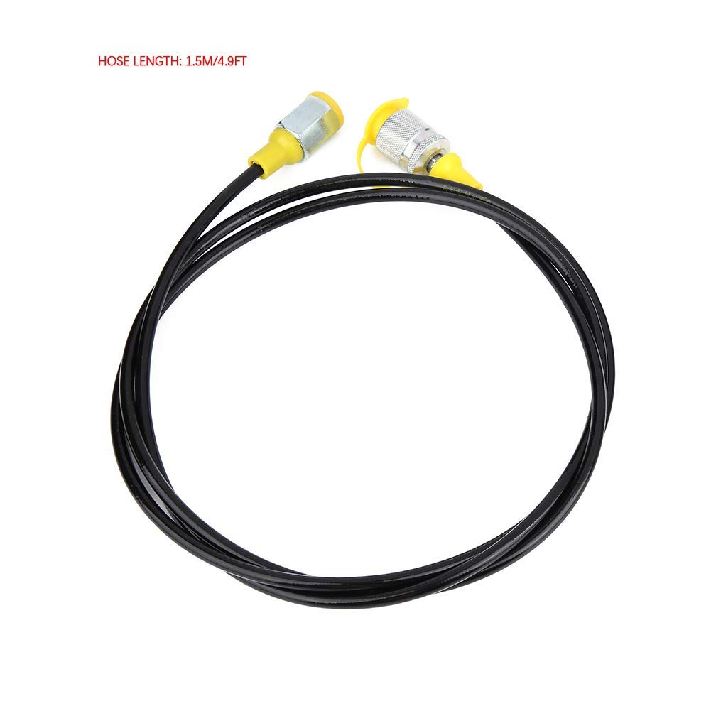 Kit di Raccordo per Prova Tubo Idraulico, Raccordo per manometro Digitale per Prova Pressione idraulica M16*2-BSP1/4 + manometro 0~400BAR/6000PSI + Tubo da 1,5 m