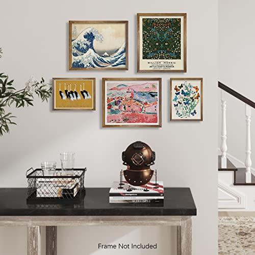 Eclectic Decor Wall Art Print - Japanese Morris Painting - Maximalist Room Decor - Modern Contemporary Museum Picture - Abstract Boho Print for Bedroom, Living Room - Aesthetic Aura Poster - Image 5