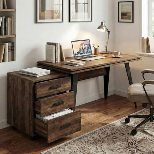 Image of FFO Computer Table with Storage | Multipurpose Office Desk for Home & Work | Study Table for Students | Sturdy PC Table with 1 Year Warranty | DIY Assembly