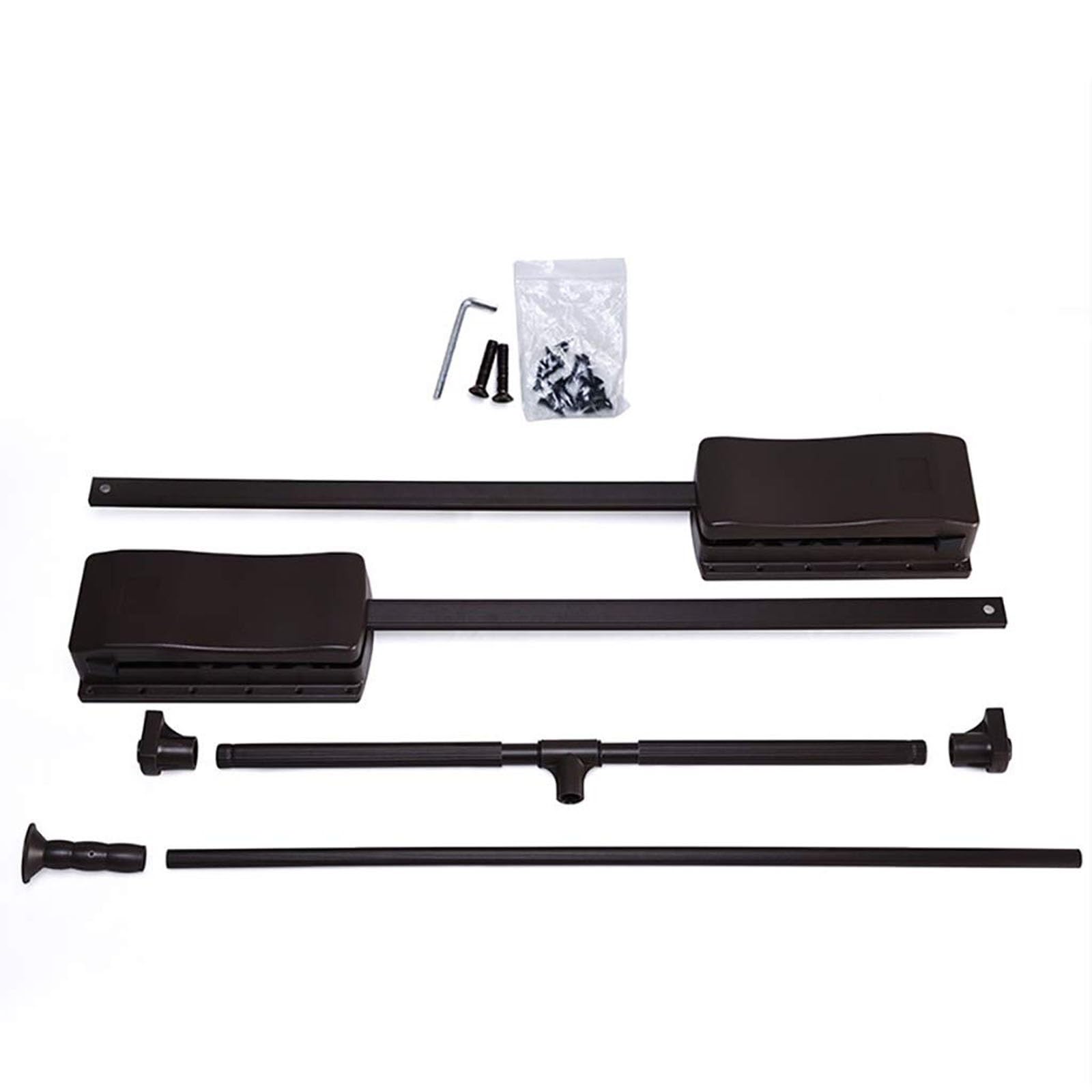 Asta appendiabiti regolabile con sistema di sollevamento, appendiabiti con ritorno morbido, barra appendiabiti in metallo, larghezza regolabile 65-120 cm
