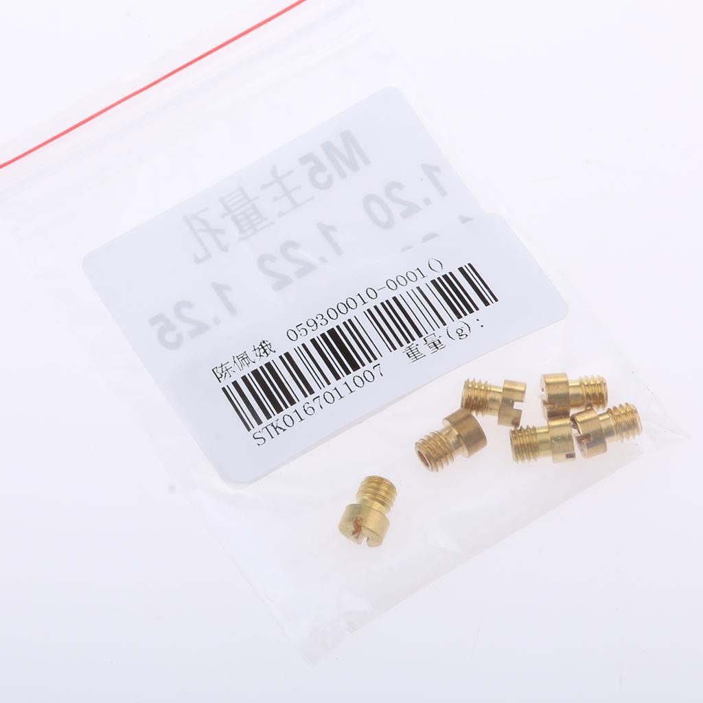 CALANDIS M5 Thread Motorcycle Main Jet Kit Carburetor 120-132 6 Size Injector Nozzle-image-44