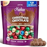 Madelaine Solid Premium Milk Chocolate Christmas Ornament Balls (1/2 LB) Holiday Chocolate Candy Individually Wrapped In Reminiscent Of Miniature Ornaments Italian Foils.