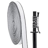 PH PandaHall 5m Corde Sageo en Ito de Soie et Coton, Cordon d'emballage en Mélange pour Sabre de Samouraï Japonais Katana Tanto Tsuka Décoration à Suspendre Artisanat DIY (Noir Blanc)