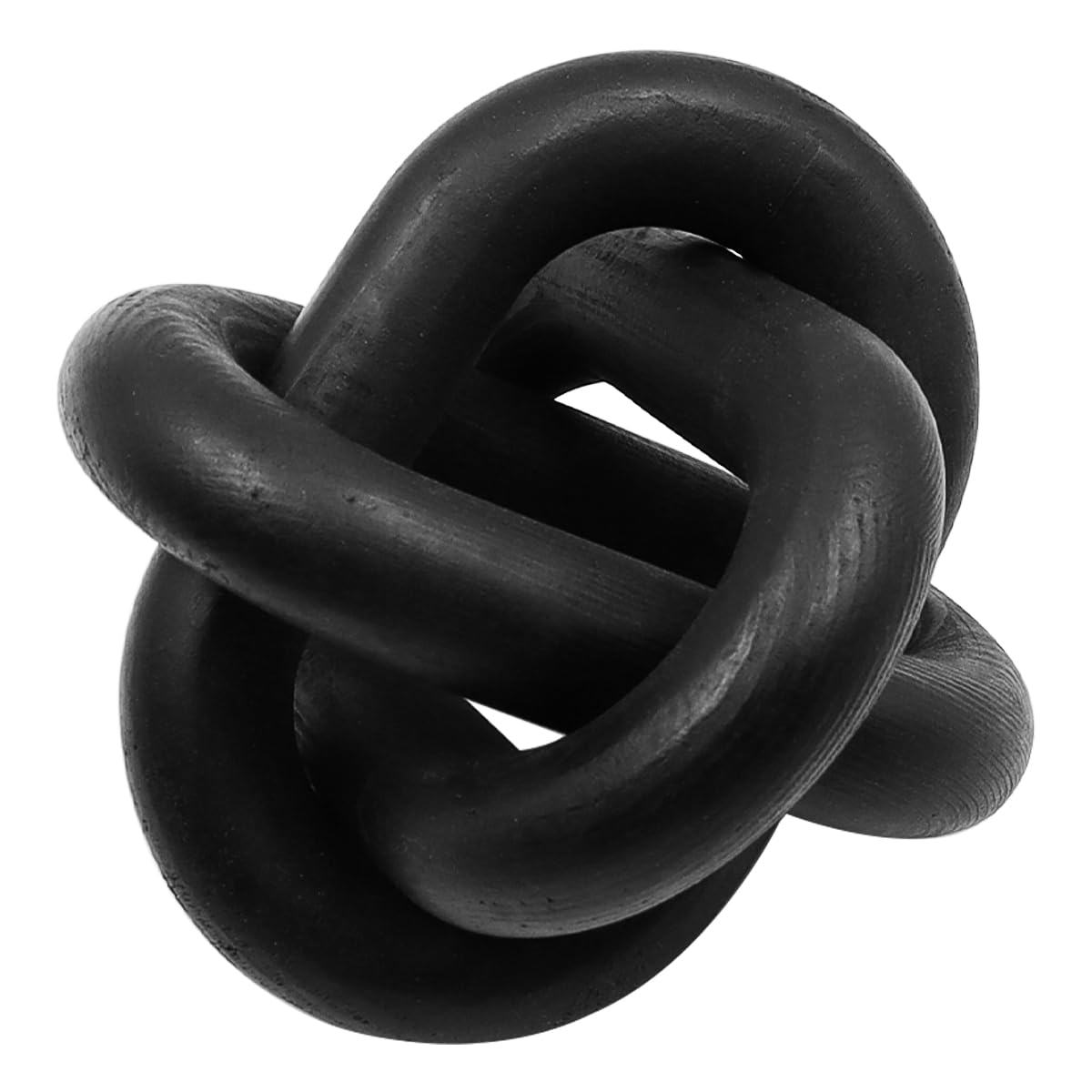 Decoración de Nudos de Madera Negra de 3 Secciones, Decoración de Eslabones de Cadena de Madera, para Sala de Estar, Dormitorio, Mesa de Centro, estantería, Chimenea, Bandeja (Negro)