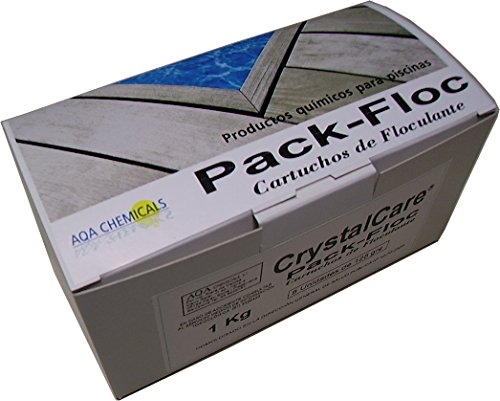 CrystalCare Pack Floc Eco: Cartuchos floculante para Mejorar Transparencia del Agua. Caja 5 uds