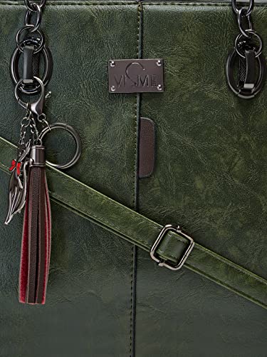 Image of VISMIINTREND Stylish Vegan Leather Shoulder Handbag Crossbody Mini Laptop Tote Bag for Women | Tassel | Ladies Purse | Gifts for Women | Branded | Office | Work | Christmas Gift for Women