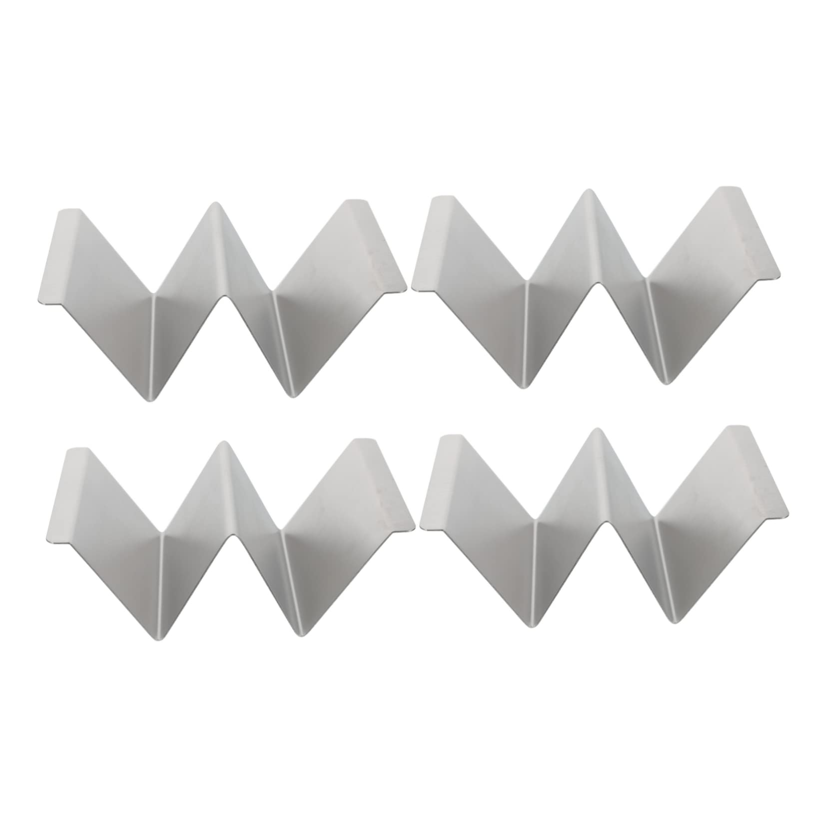 COLLBATH 4pcs Tortilla Stand Taco Holder Stand Taco Stand Taco Truck Holder Taco Shell Holders Taco Trays Taco Holder Plate Taco Baking Tacos De Billar Taco Shell Rack Stainless Steel