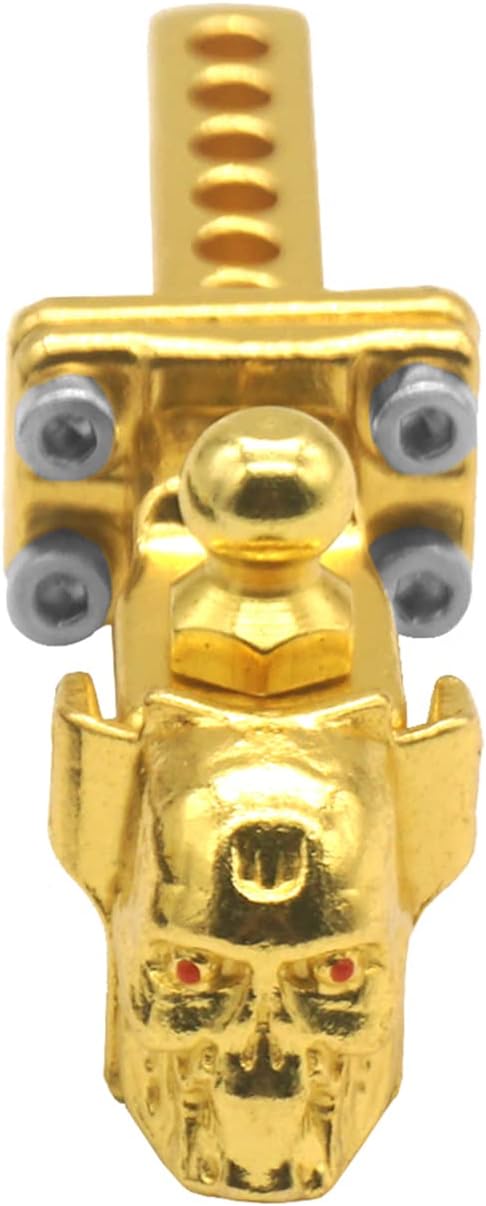 Share Goo Metal Tow Trailer Hook Drop Hitch Receiver Compatible with Traxxas TRX-4 90046 90047 SCX10 RC4WD D90 1/10 RC Crawler Car Rear Bumper Hook (Golden)