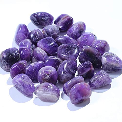 Haussammlung 100 g natürlicher Traum-Amethyst-Quarzstein, 15–20 mm, lila Kristall-Trommelstein
