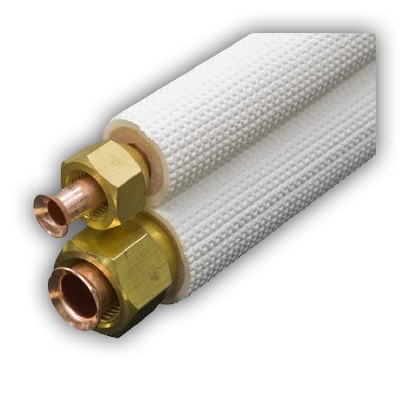 Tubo de refrigeración aislado Doble FS23 Ø 1/4" x 3/8" + bengalas - 10 metros